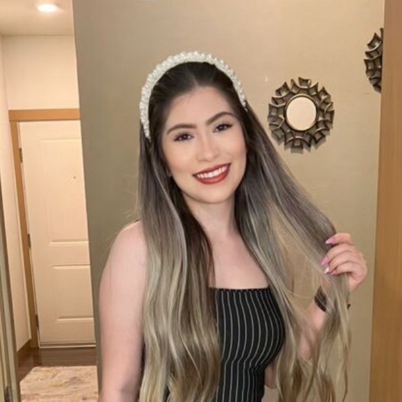 Anthropologie Pearl Embellished Headband - Cream - Picture 6 of 6